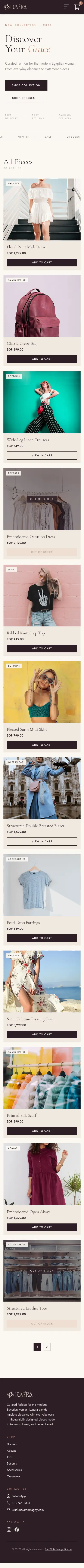 Website design by SM Web Studio – Fashion E-commerce